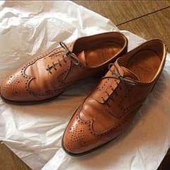 Crockett&Jones メンズ 革靴 茶 ウイングチップ 値下げしました！のサムネイル