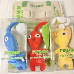ピクミン インテリアトートバッグ ぬいぐるみポーチ 赤 青 黄 4点