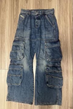 DIESEL カーゴデニムパンツ D-SIRE-CARGO-S ブルー タグ付き | Mercari