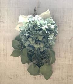 ドライフラワースワッグ ͙❁˚水色紫陽花 ポポラスベリー 31cm - メルカリ