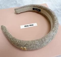 miumiu シェブロンウールヘッドバンド miumiu シェブロンウールヘッドバンド - メルカリ