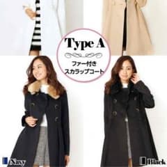 セシルマクビー スカラップコート 黒のサムネイル