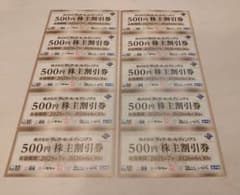 ヴィアホールディングス 割引券10枚 5000円分のサムネイル
