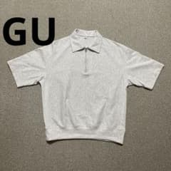 GU ジーユー ハーフジップスウェT Tシャツ S メンズ グレーのサムネイル
