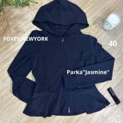 FOXEYフォクシーニューヨーク　パーカー　ジャスミン　40　ミッドナイトブルー FOXEYフォクシーニューヨーク パーカー ジャスミン 40 ミッドナイト