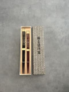 輪島塗 箸 二膳セット 木箱入り 夫婦箸のサムネイル