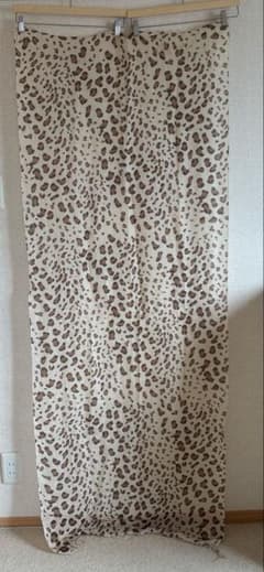 透け感ありレオパード柄 大判ストール TOPSHOP 190×72cm フリンジのサムネイル