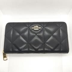 ★新品未使用★COACH長財布✿ラウンドファスナー キルティング F53637 COACH コーチ 長財布 ラウンドファスナー キルティング 黒 F53637