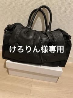 慈雨】 ジウ ギャザーレザー 編み込み ハンドバッグ 黒 センソユニコ訳
