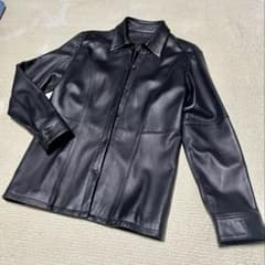 COMME CA DU MODE MEN ラムレザーシャツジャケット Lサイズ - メルカリ