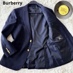 美品　バーバリー　紺ブレザー　ホースロゴ金ボタン　2B総裏AB4