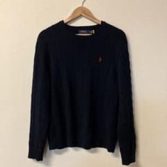 POLO RALPH LAUREN ネイビー ケーブルニット LGのサムネイル