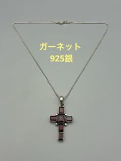 925은 십자가 목걸이 가닛 여성
