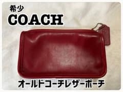 希少 vintage COACH オールドコーチ レザーポーチ チャンキーケース