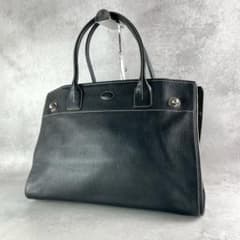 【美品】トッズ トートバッグ ジレリ ロゴ レザー 本革 ブラック A4 金具 美品】トッズ トートバッグ ジレリ ロゴ レザー 本革 ブラック A4 金具