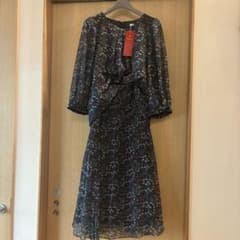 AMACA 花柄シフォンセットアップ ダークブルーのサムネイル