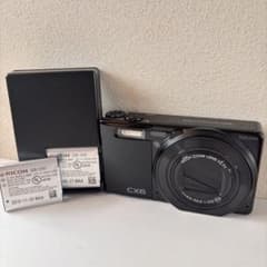 ✨動作確認済み！✨RICOH CX6 充電器付き RICOH CX6 ブラック 動作確認済 バッテリー・充電器付 ズーム操作難