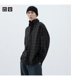 ツイルオーバーサイズチェックシャツ（長袖）のサムネイル