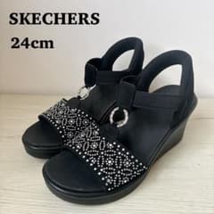 極美品】スケッチャーズ サンダル スリップインズ ブラック 24cm