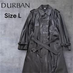 希少DURBAN ダーバン 本革 レザートレンチコートコート メンズL