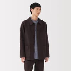無印良品 カポック混 モールスキン カバーオール ワークパンツ ダーク