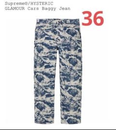 Supreme/HYSTERIC GLAMOURCars BaggyJean36 - メルカリ