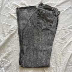 80s Levis 501 ケミカルウォッシュ ブラック デニム 90sのサムネイル