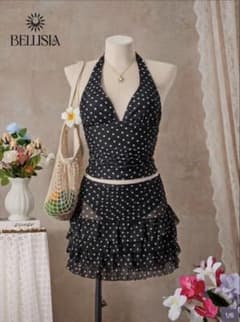 BELLISIA ドット柄 ホルターネック ビキニ セパレート水着 即日 発送のサムネイル