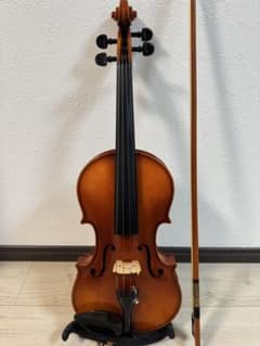SUZUKI-1887-280-4/4オレンジ色 バイオリン 本体 弓付き - メルカリ