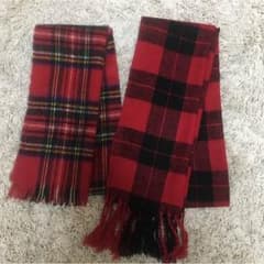 マフラー 2枚セット 赤のサムネイル