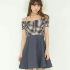 よしの様専用)titty＆Co. ギンガムチェックコンビワンピのサムネイル