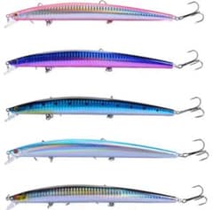 5個セット　大型ミノー 18cm 24g シーバス 青物 海釣り 送料無料のサムネイル