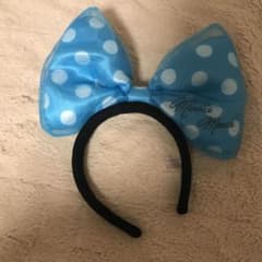 ディズニーカチューシャ ミニー リボン 水色のサムネイル