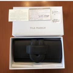 TILA MARCH ブラックレザー長財布 - メルカリ