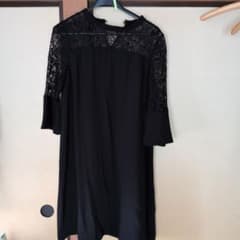 七分袖　夏用黒礼服　レディースのサムネイル