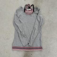 00s HONEYSUCKLE ROSE 長袖カットソー グレー レイヤードのサムネイル