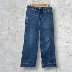 Gap 갭 데님 팬츠 자르기 길이 와이드 팬츠 블루 하이라이즈