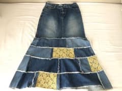 ストレッチデニム　ロングスカートのサムネイル