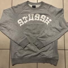 【00s】STUSSY スカルプリント ラグラン スウェット [Lサイズ]のサムネイル