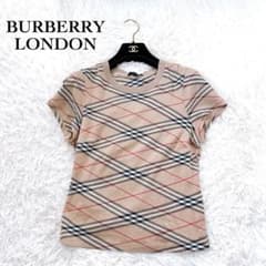 サイズ4】BURBERRY 半袖ニット ノバチェック ベージュ ロゴ刺繍 - メルカリ