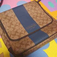 【本物】激安してみる！おしゃれな青ライン！コーチセカンドバッグのサムネイル