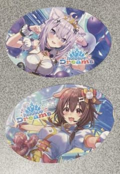 【ホロライブドリームススナック】シール　猫又おかゆ&戌神ころね　２枚セットのサムネイル