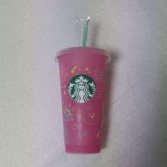 スターバックス カラーチェンジング タンブラー 花火 ピンク(カップと蓋のみ)のサムネイル