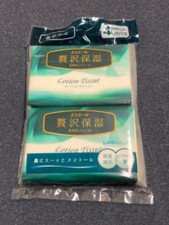 エリエール 贅沢保湿 鼻爽快メントール ポケットティッシュ 4パックのサムネイル