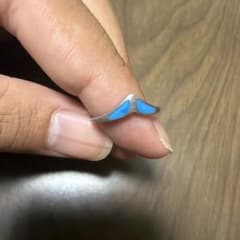 V字 デザインリング ターコイズカラー シルバーカラーのサムネイル