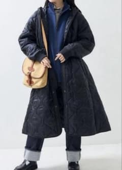 FREAK'S STORE キルト ライナー フード ロングコートのサムネイル