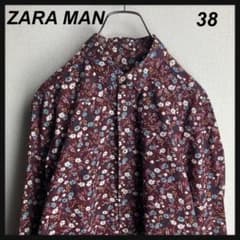 ZARA MAN ザラマン 花柄 総柄シャツ 38のサムネイル
