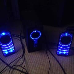 スピーカー  3連 重低音付き 青 LEDのサムネイル