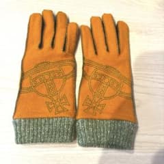 Vivienne Westwood 手袋　グリーン×オレンジのサムネイル