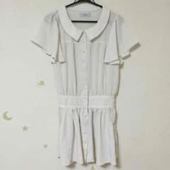 deicy美品フリル袖フレアワンピースホワイトのサムネイル